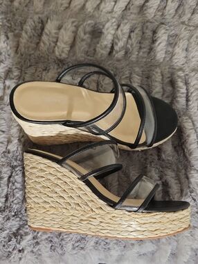 Nature Breeze Clear Strap Wedge Sandals